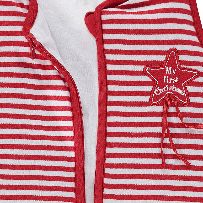 Turbulette sans manches en jersey rayée avec motif élan 