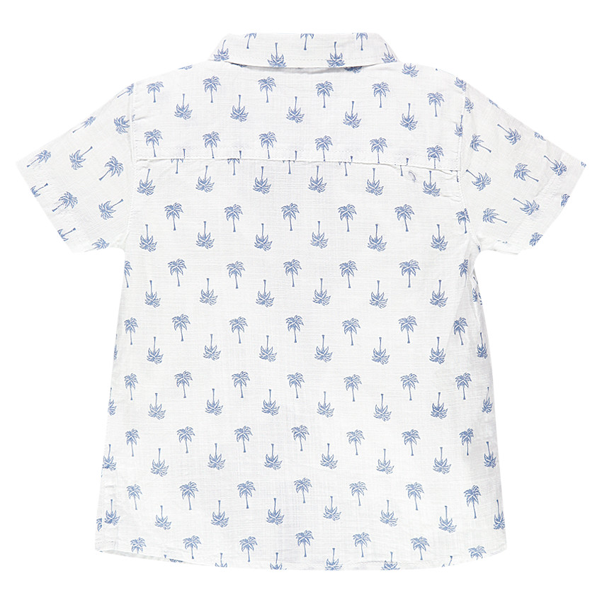 Chemise manches courtes imprimée palmiers 