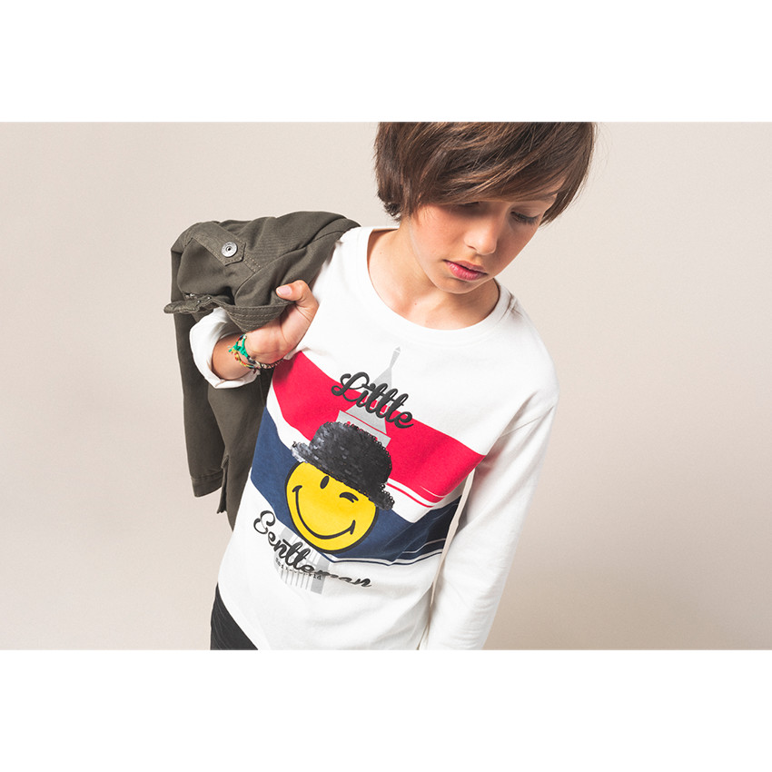 Junior - Parka en twill à poches avec badges et détails style army 