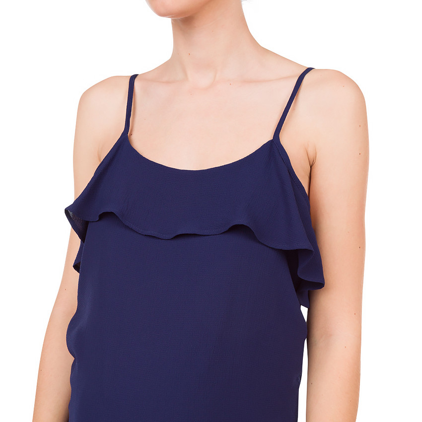 Robe de grossesse volantée avec bretelles fantaisie 