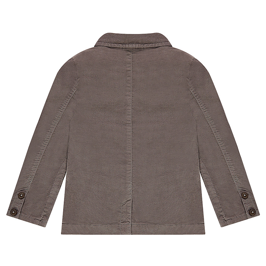 Blazer en velours taupe doublé jersey 