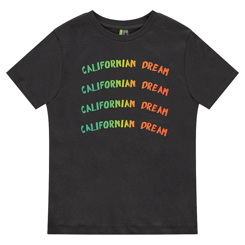 Junior - Tee-shirt manches courtes en jersey surteint avec message printé 