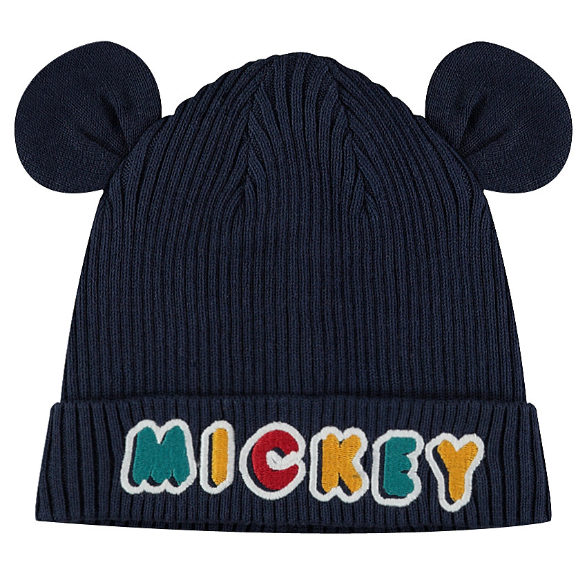 Bonnet en tricot côtelé avec oreilles en relief Disney Mickey 