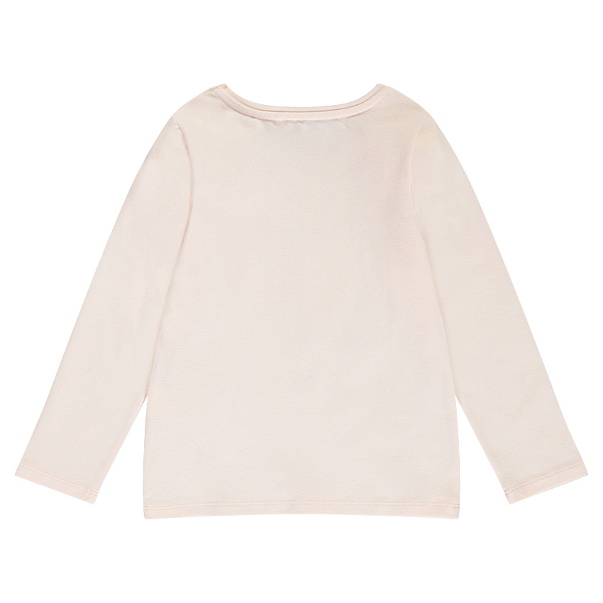 Tee-shirt manches longues en jersey avec papillon en sequins 