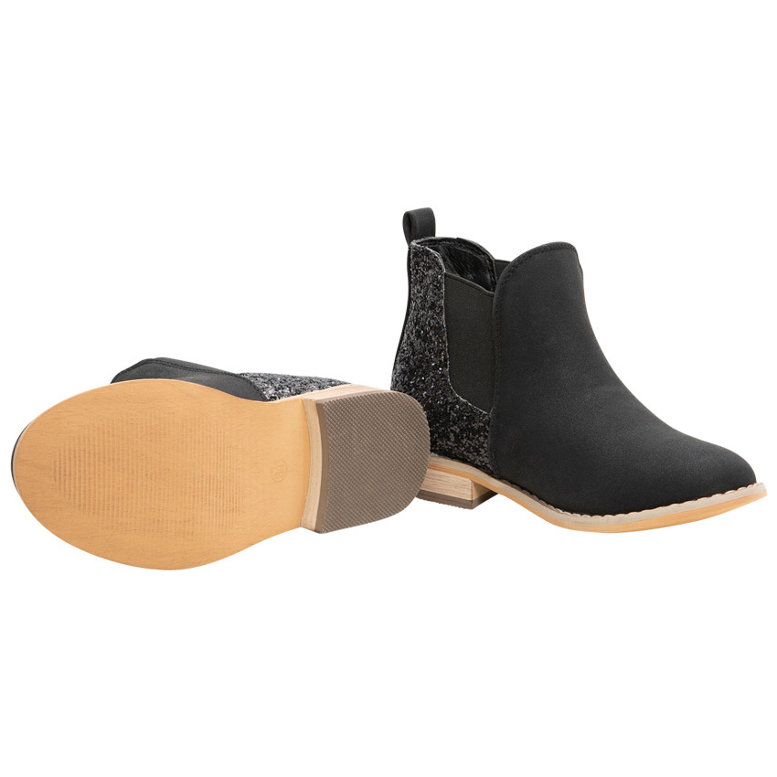 Bottillons noirs à paillettes  