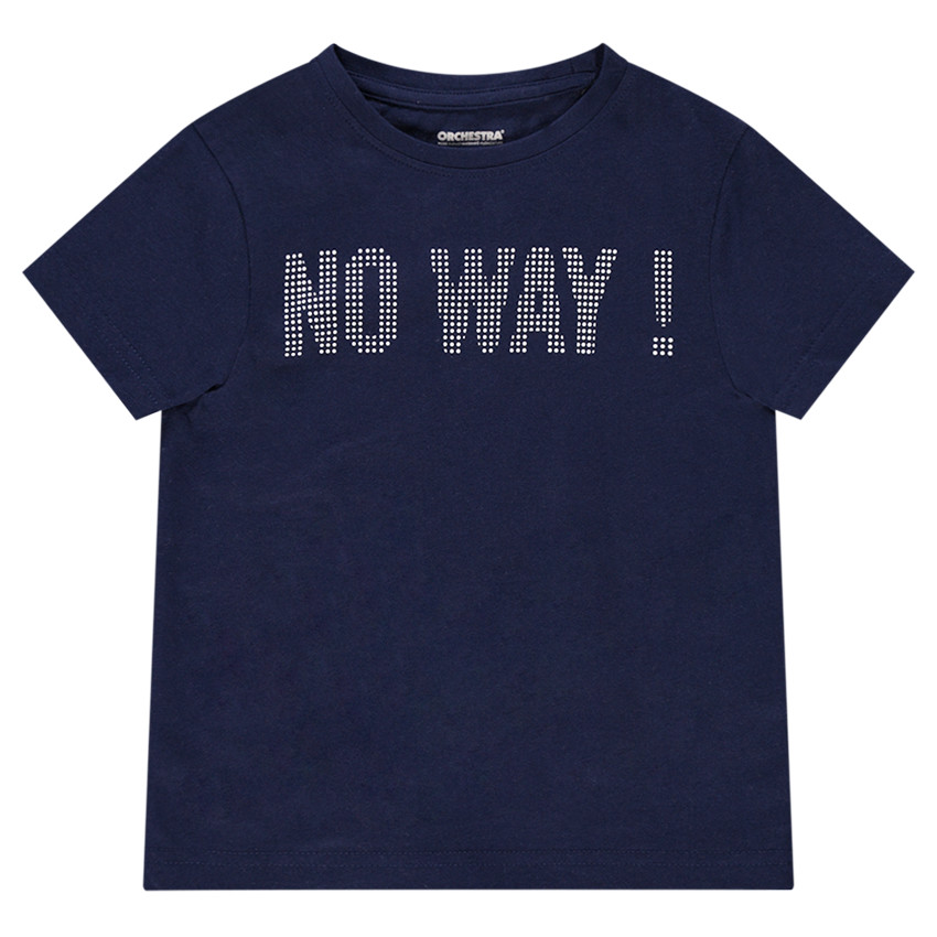 Tee-shirt manches courtes en jersey avec message printé 