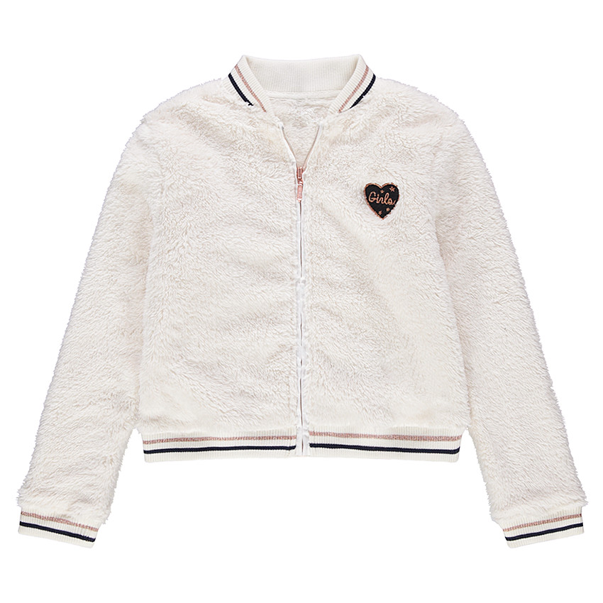 Blouson en fausse fourrure avec finitions esprit sportswear 