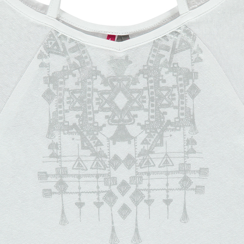 Top à épaules dénudées et print métallique  