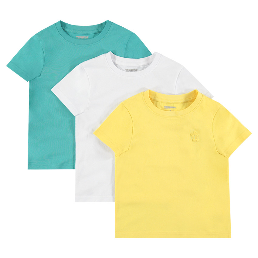 Lot de 3 tee-shirts manches courtes en jersey avec logo printé 