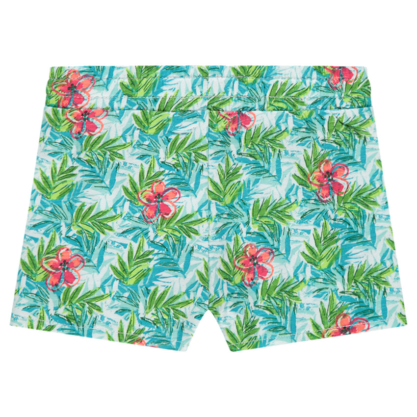 Short en coton à imprimé fantaisie all-over 