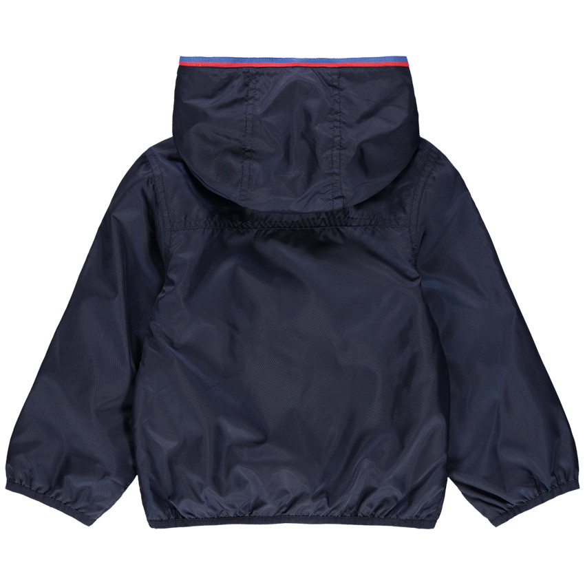 Coupe-vent bleu marine doublé jersey à rayures 