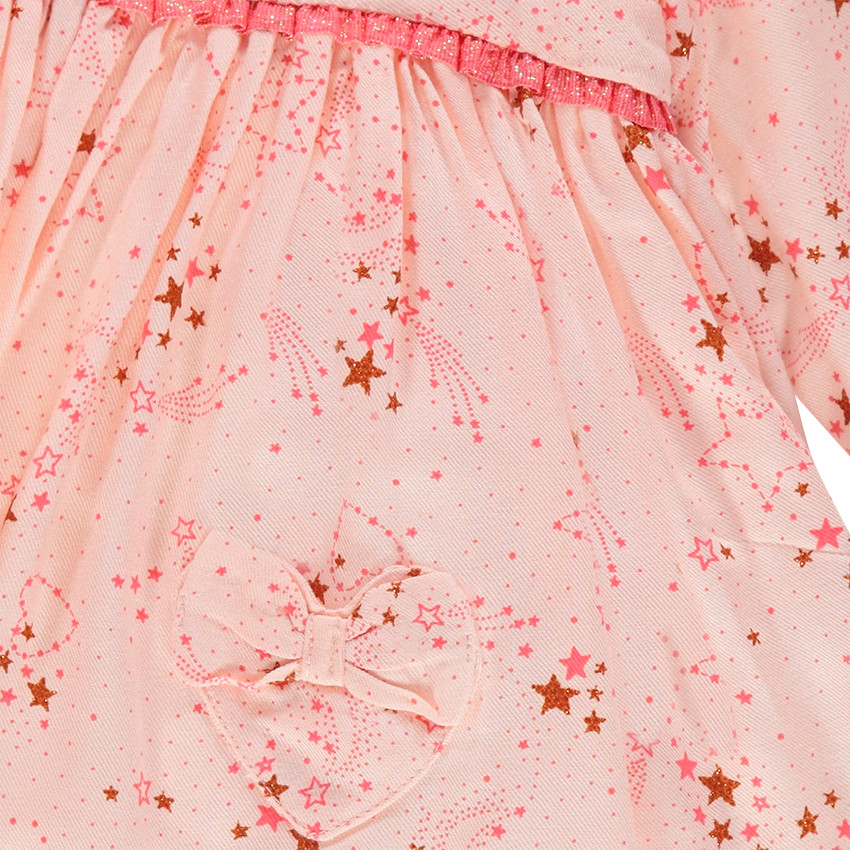 Robe manches longues avec étoiles all-over 