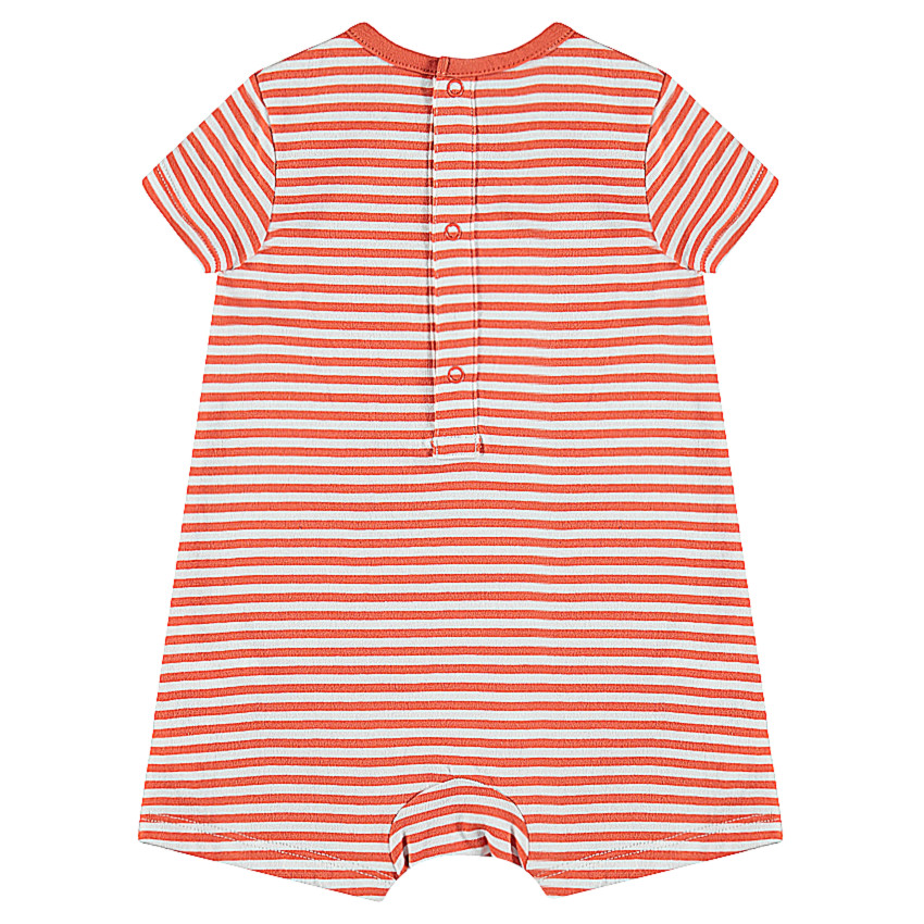 Combinaison courte en jersey avec patch brodé et printé 