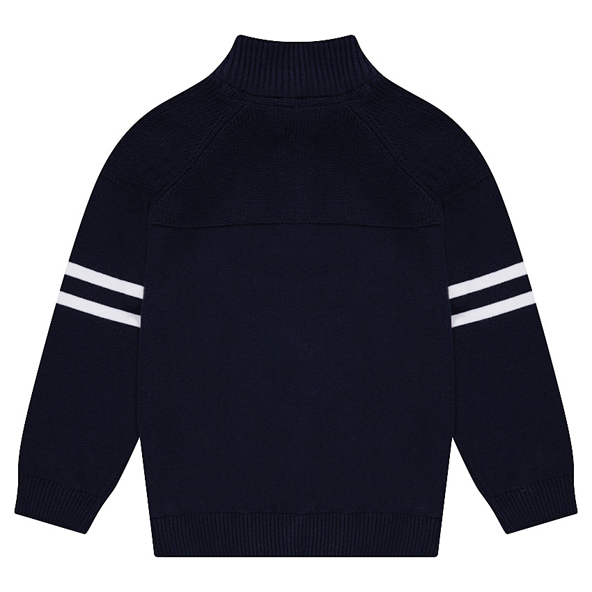Pull en tricot avec col zippé doublé sherpa 