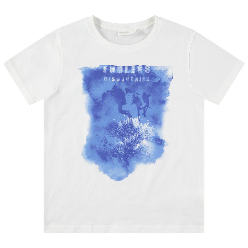 Junior - T-shirt manches courtes en jersey avec imprimé fantaisie 