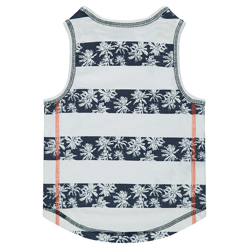 Débardeur avec bandes à palmiers et message printés 