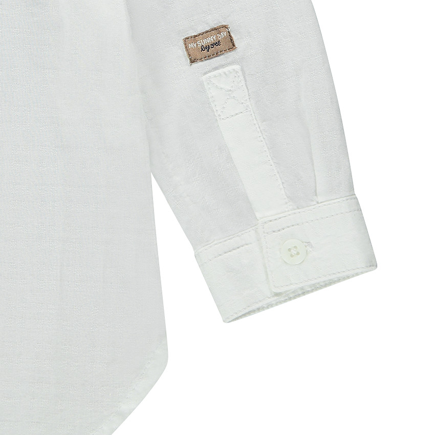 Chemise manches longues en coton fantaisie 