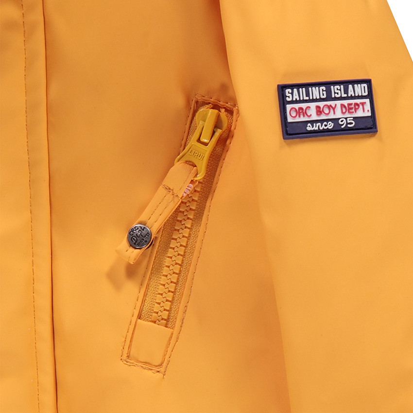 Coupe-vent en gomme à capuche amovible 