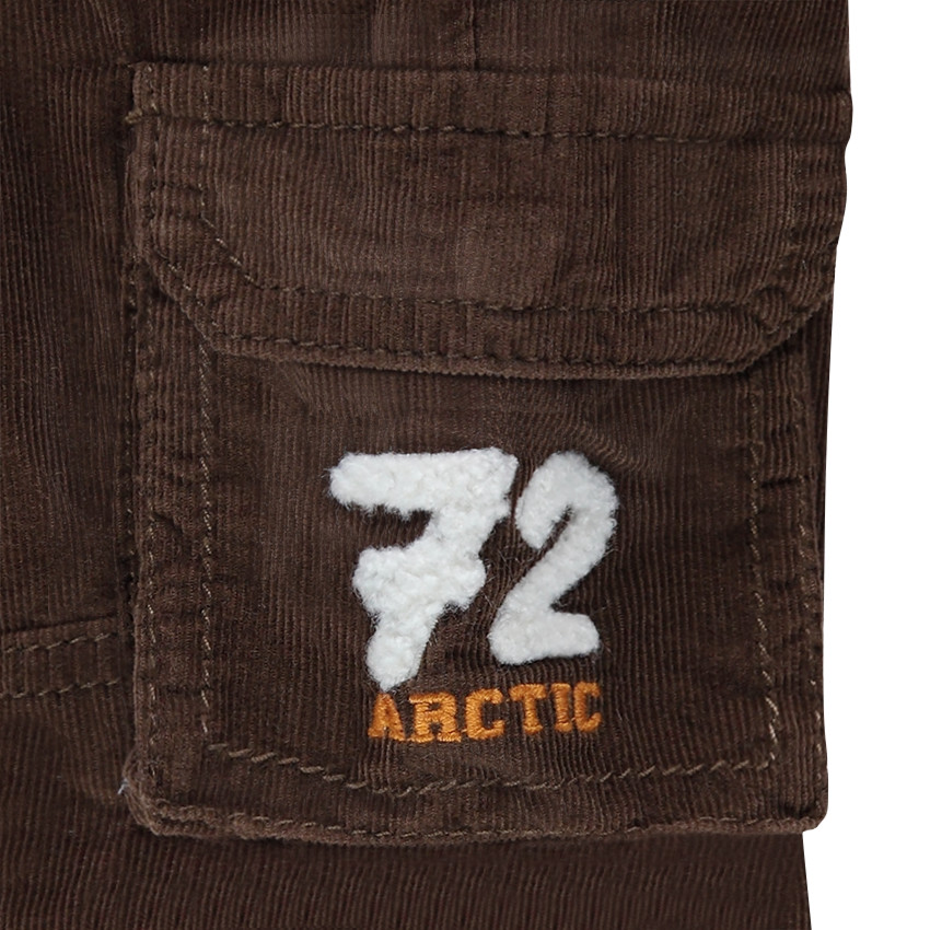 Pantalon en velours doublé micropolaire avec poches à rabat 