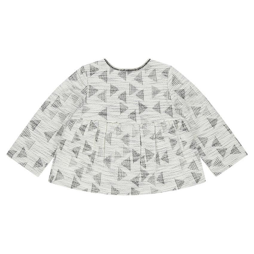 Veste en jacquard fantaisie imprimé graphique 