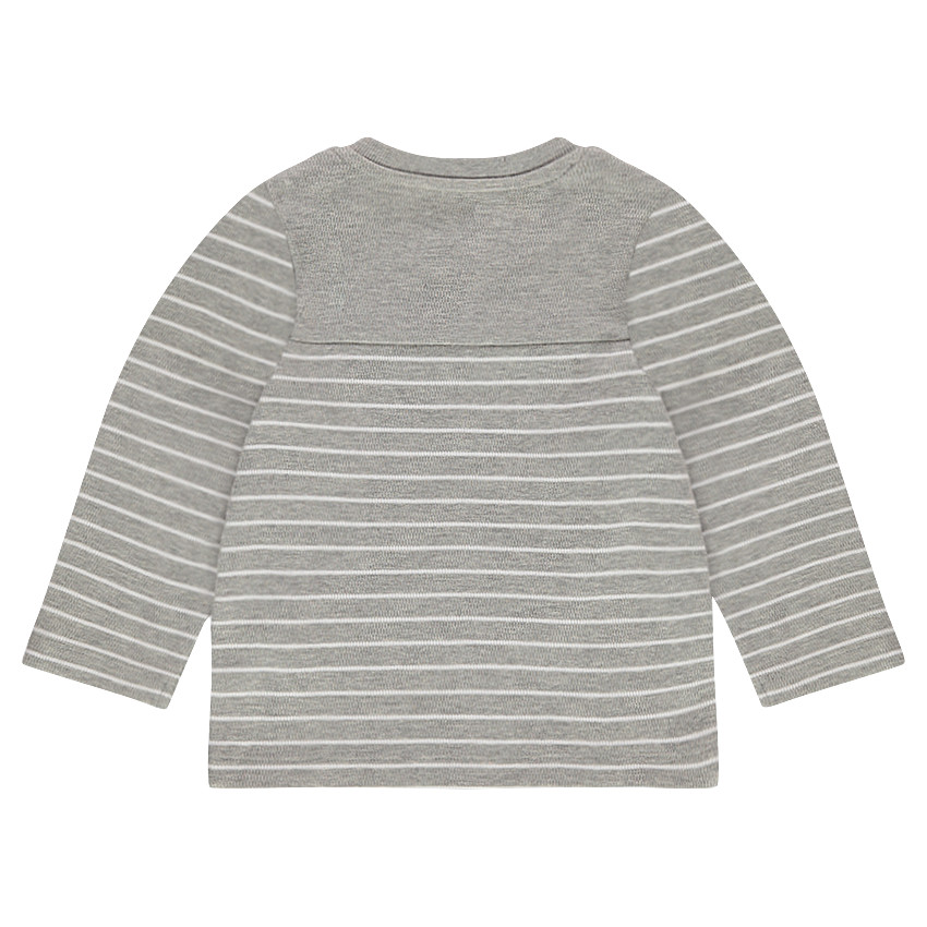 Marinière en coton fantaisie avec ouverture pressionnée 