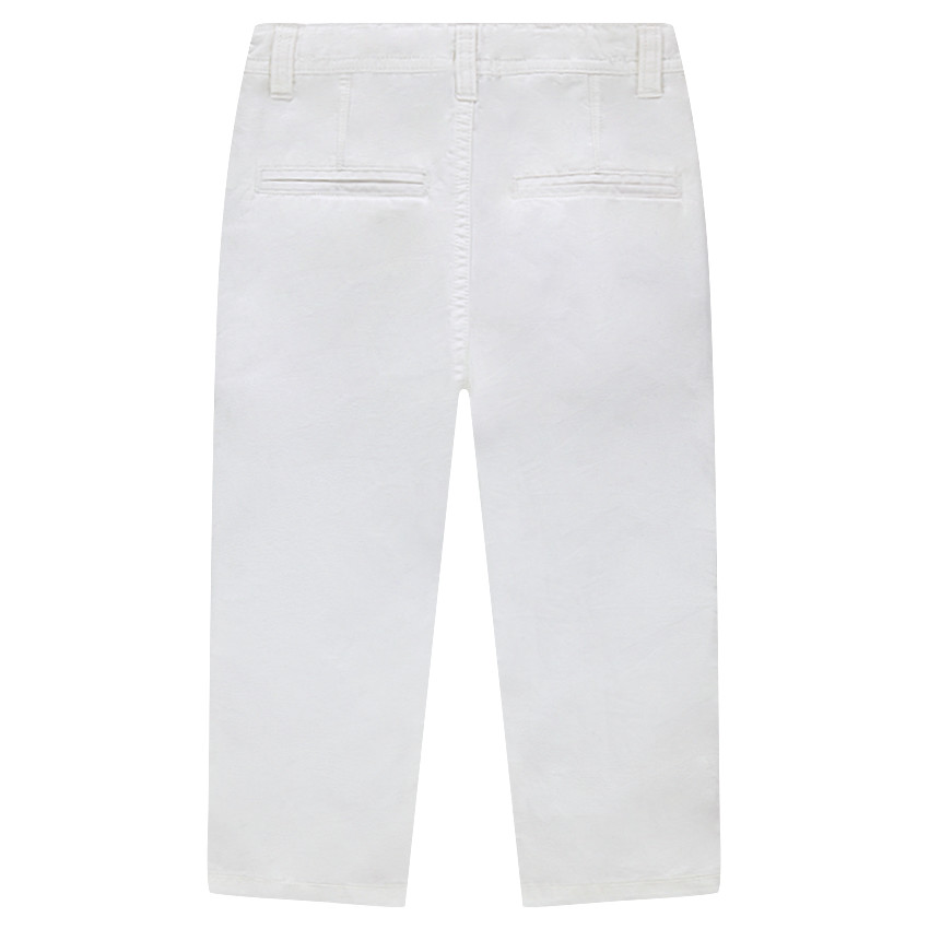 Pantalon blanc en coton ottoman 
