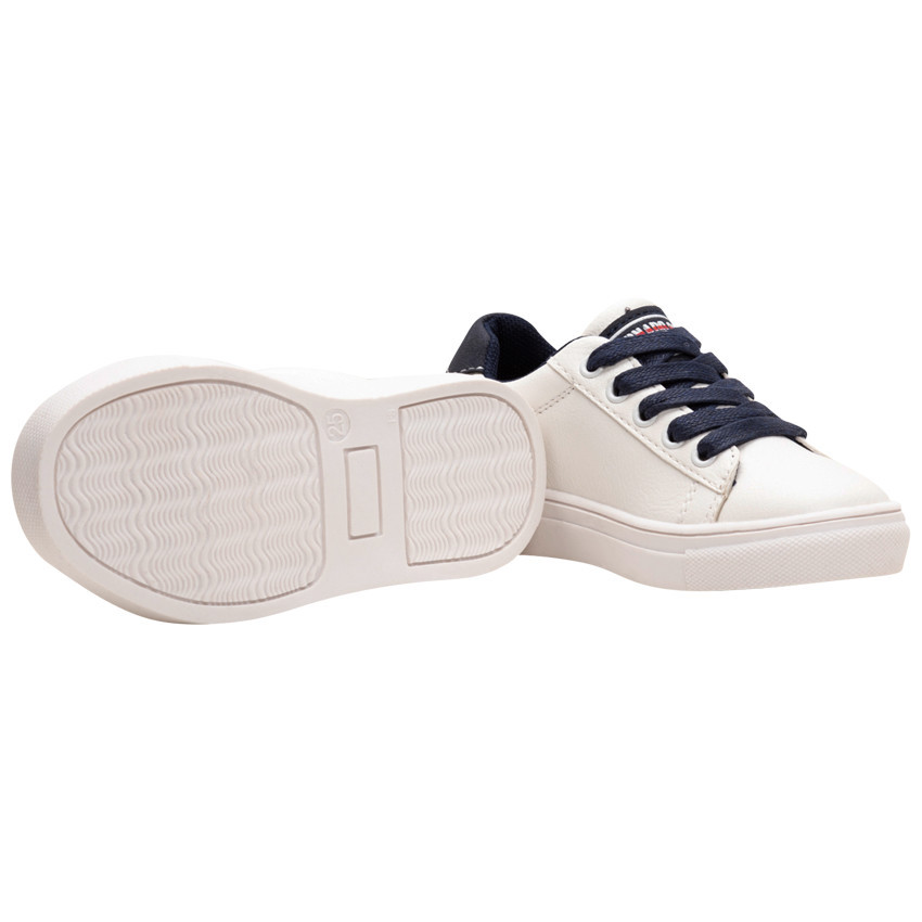 Baskets basses à  bandes contrastées et lacets 