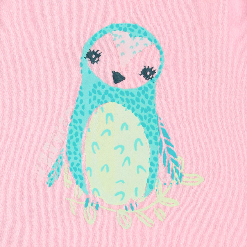 Lot de 2 dors-bien en jersey uni avec print chouette / rayé all-over 