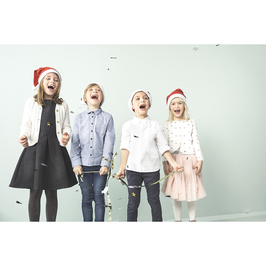 Gilet en tricot avec coeurs brillants en jacquard 