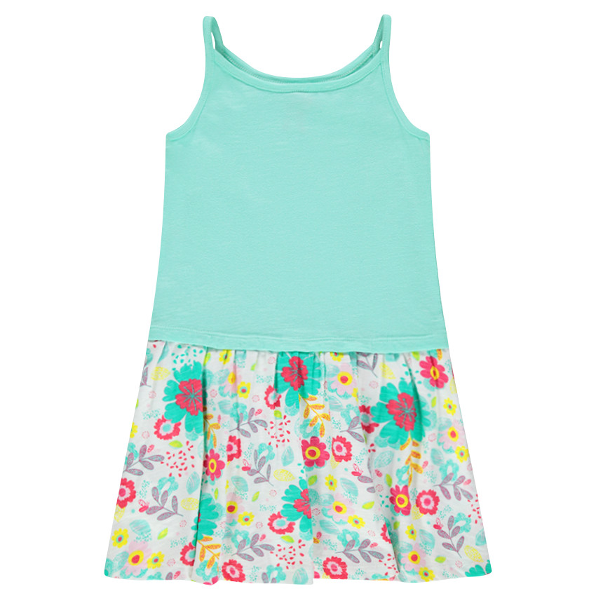 Robe effet 2 en 1 à sequins magiques avec imprimé floral 