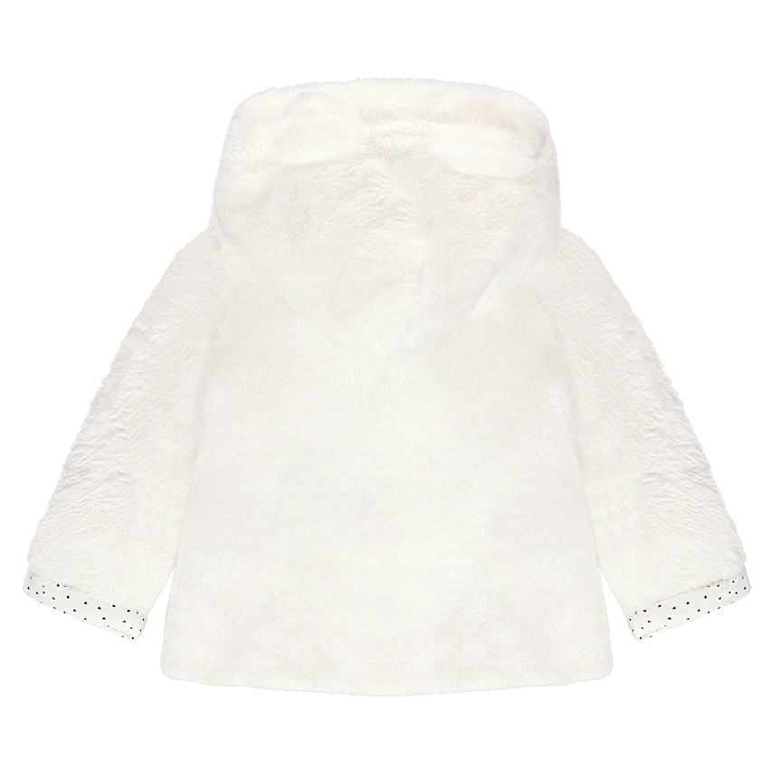 Veste en sherpa à capuche avec doublure en jersey imprimée all-over 
