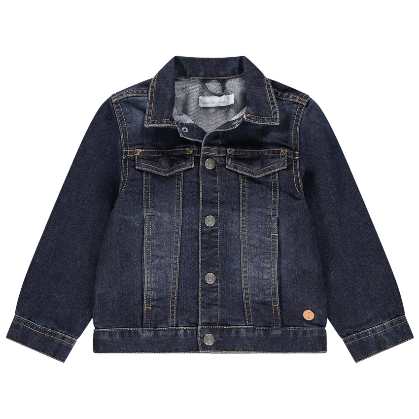 Veste en jean effet used à poches 