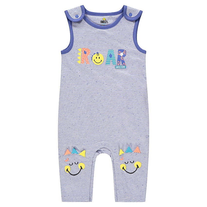 Combinaison rayée all-over avec prints Smiley  