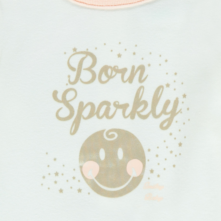 Tunique manches longues en jersey print Smiley Baby 