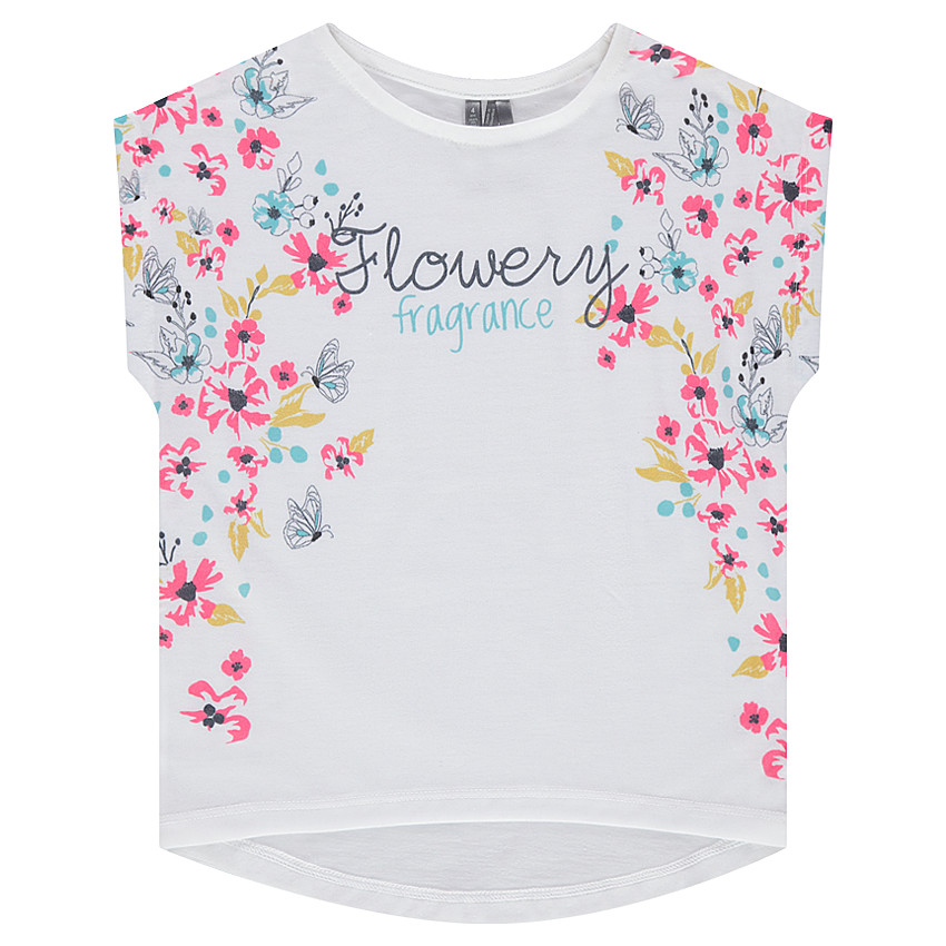 Tee-shirt manches courtes forme boîte avec sublimation sur le devant 
