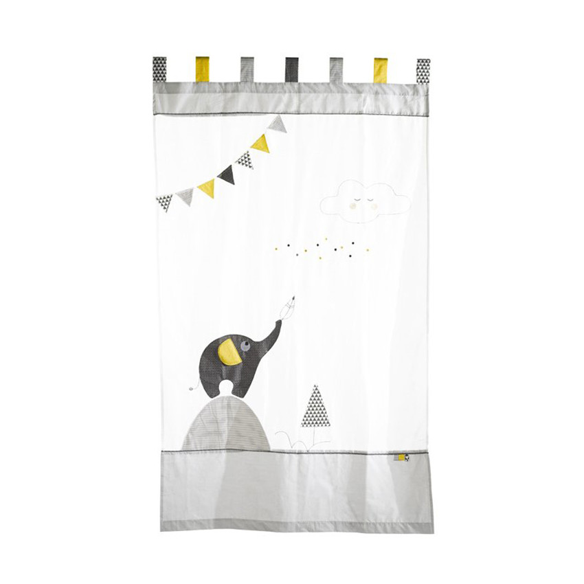 Rideau brodé à pattes Babyfan - 105 x 180 cm 