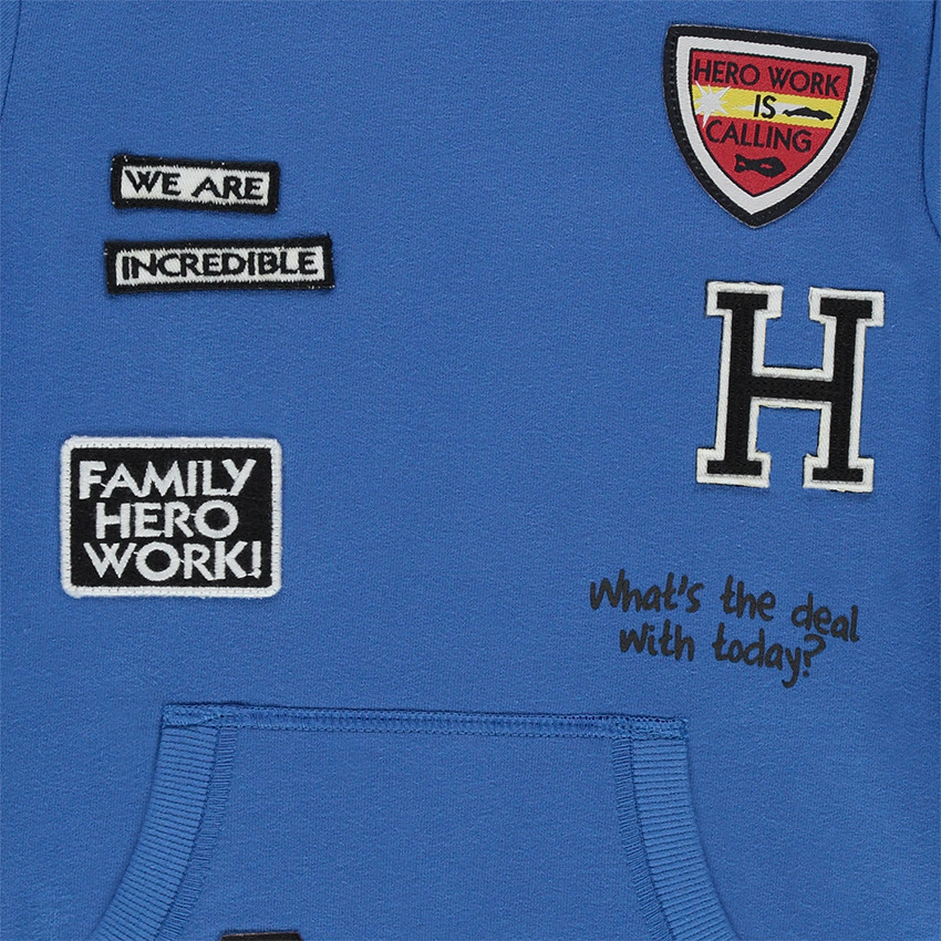 Jogging en molleton bicolore avec badges et prints Indestructibles Disney 