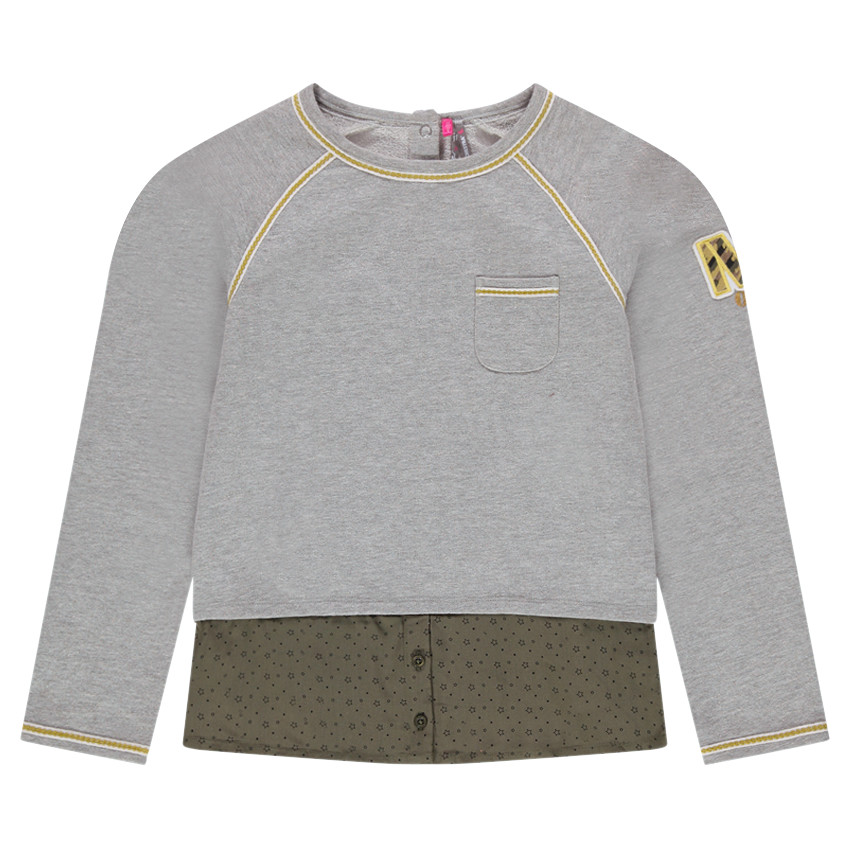 Junior - Sweat effet 2 en 1 bi-matière 