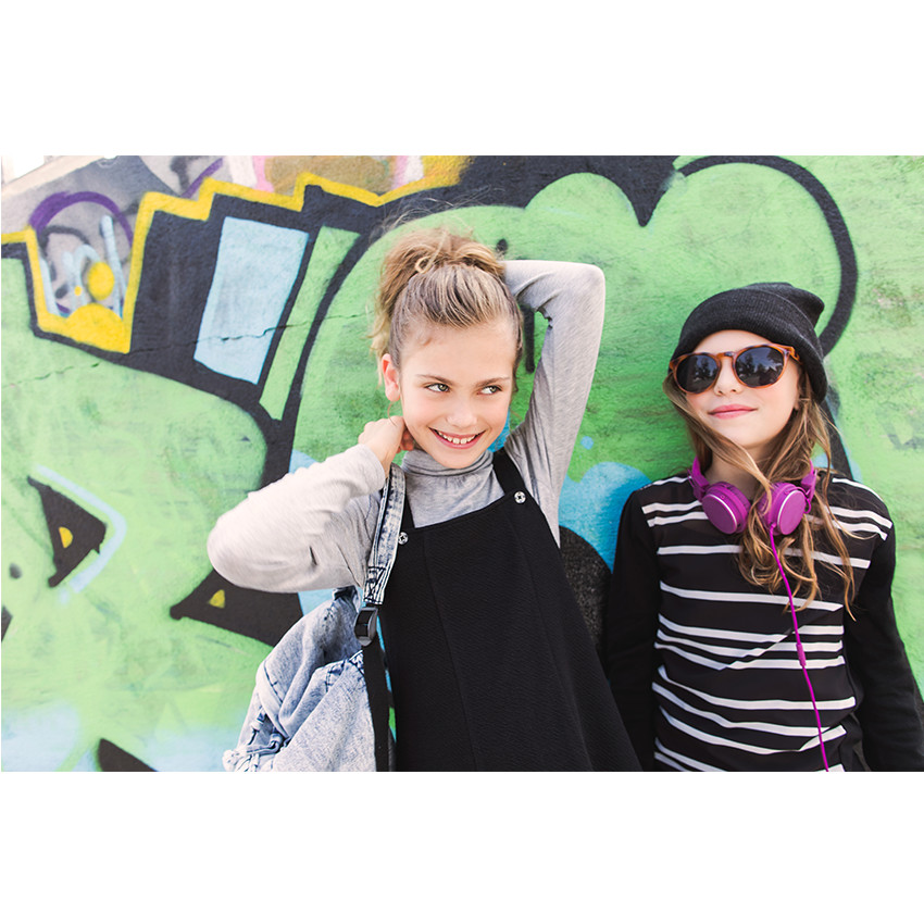 Junior - Robe en maille gaufrée à bretelles réglables 