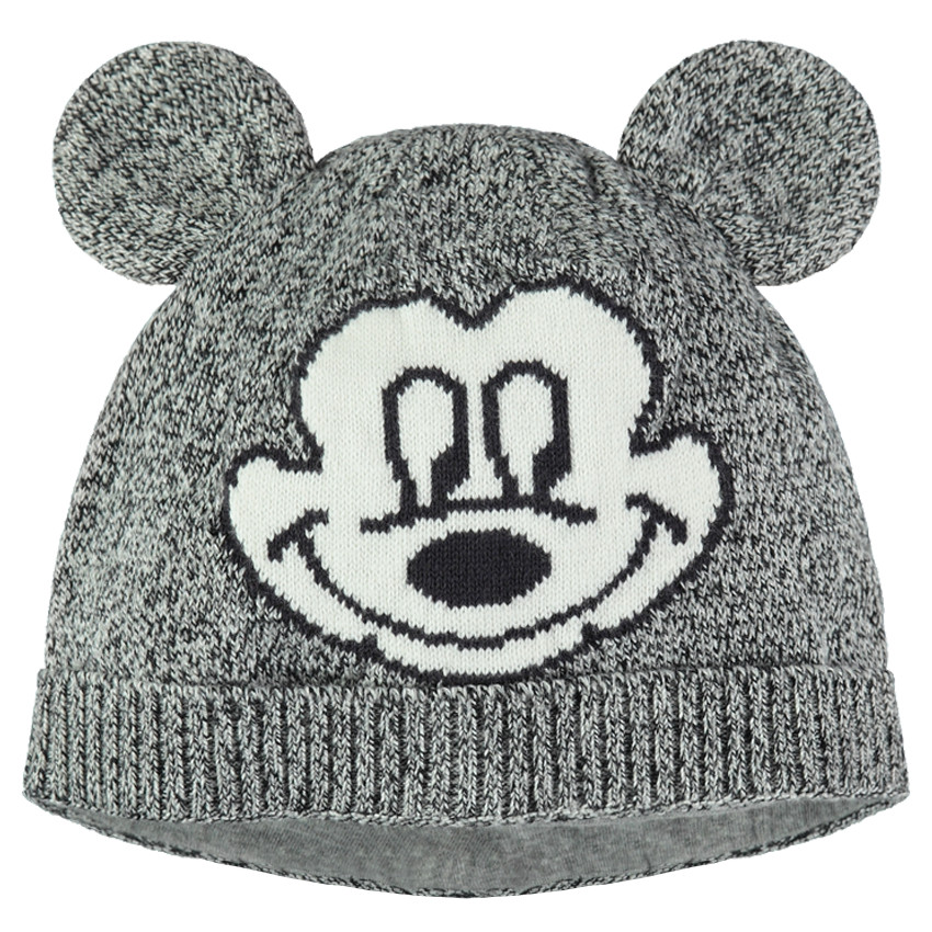 Bonnet en tricot Disney Mickey avec oreilles cousues 
