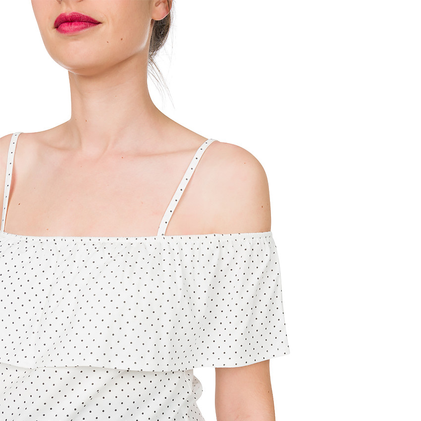 Top volanté de grossesse à fines bretelles 