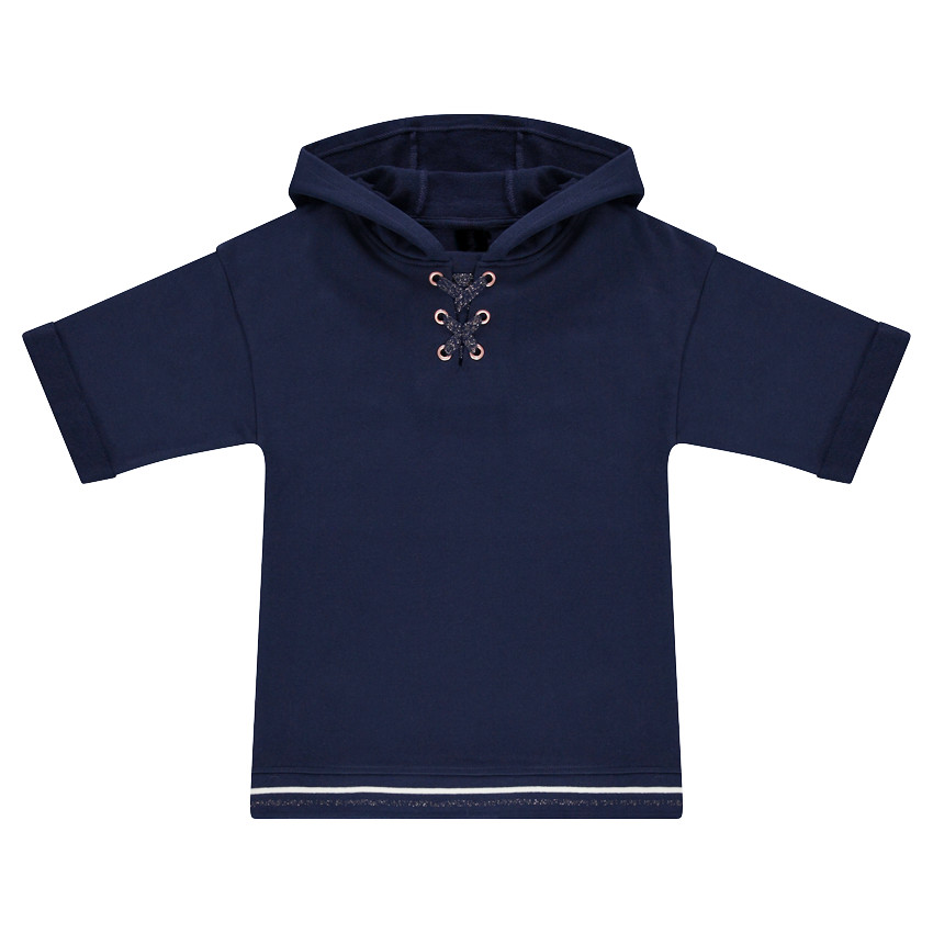 Junior - Sweat en molleton à capuche avec lacets fantaisie 