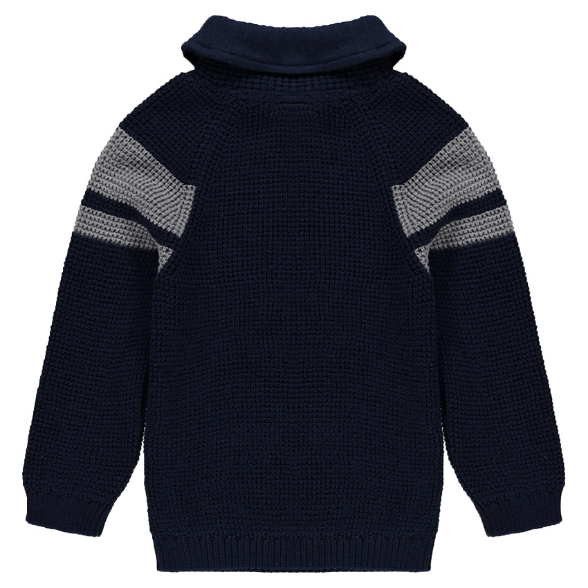 Pull en tricot manches longues avec poche kangourou 