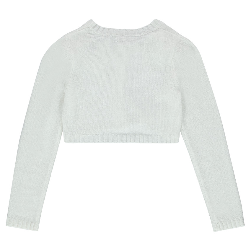 Junior - Gilet boléro en maille chenille 