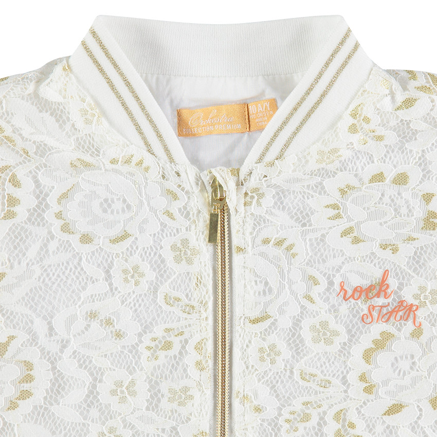 Teddy en dentelle avec touches de doré 