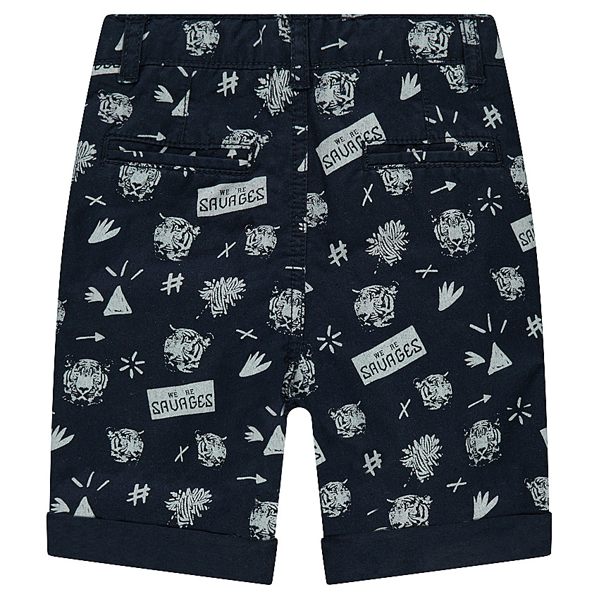 Bermuda en coton avec imprimé jungle all-over 