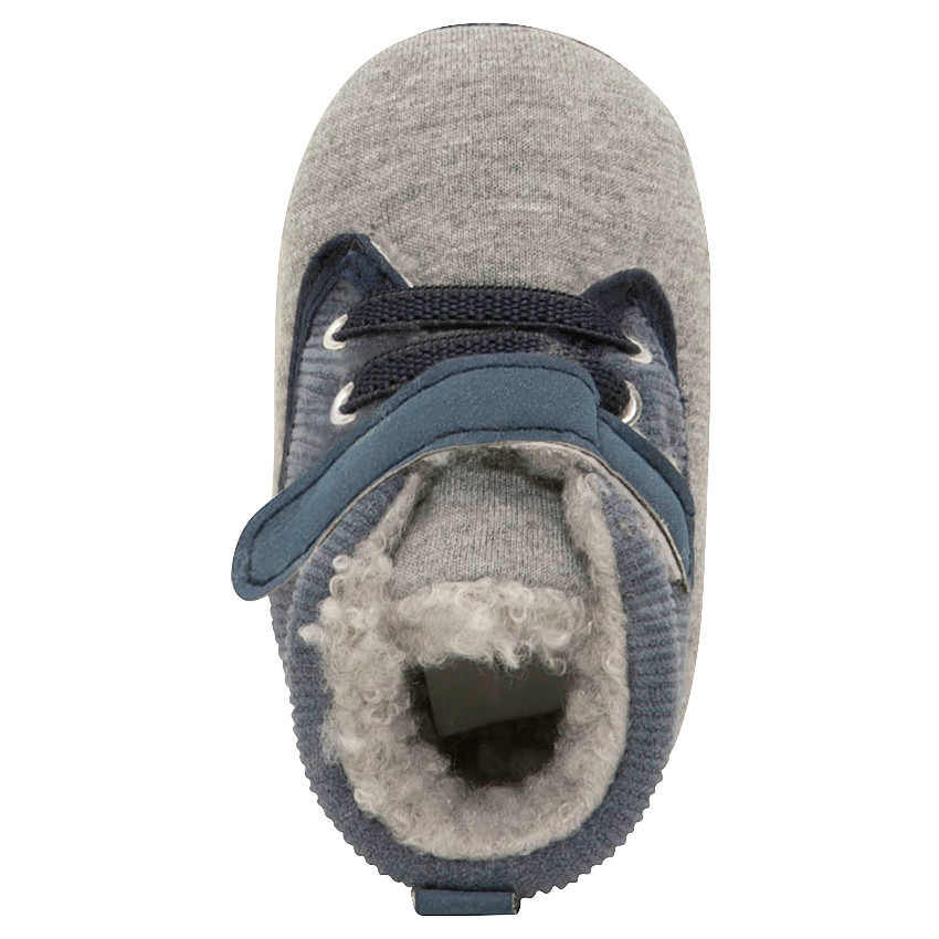 Bottillons bébé garçon souples bicolores avec lacets et scratch 