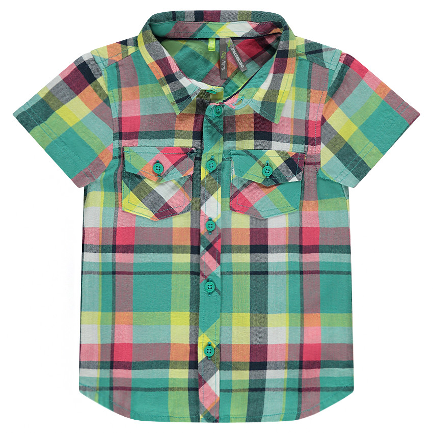 Chemise manches courtes à carreaux 