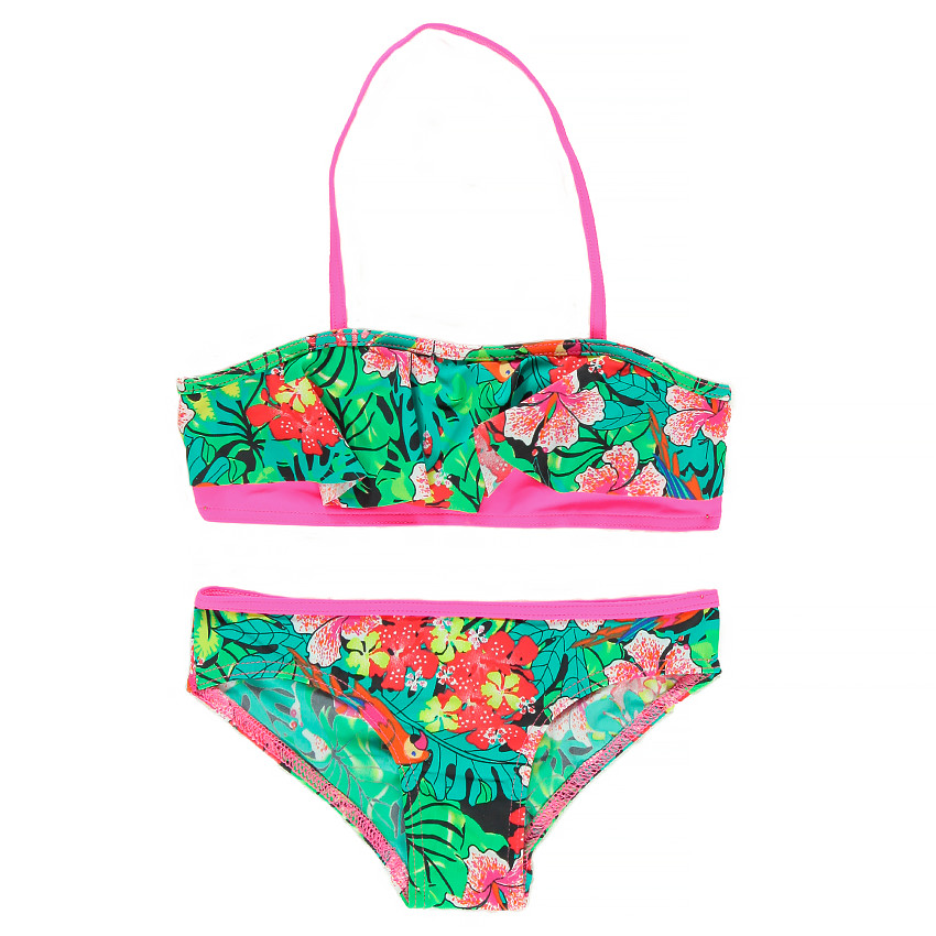 Junior - Maillot de bain 2 pièces imprimé tropical 