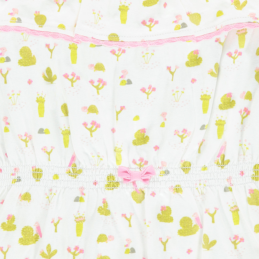 Ensemble avec robe volantée et bloomer imprimés 